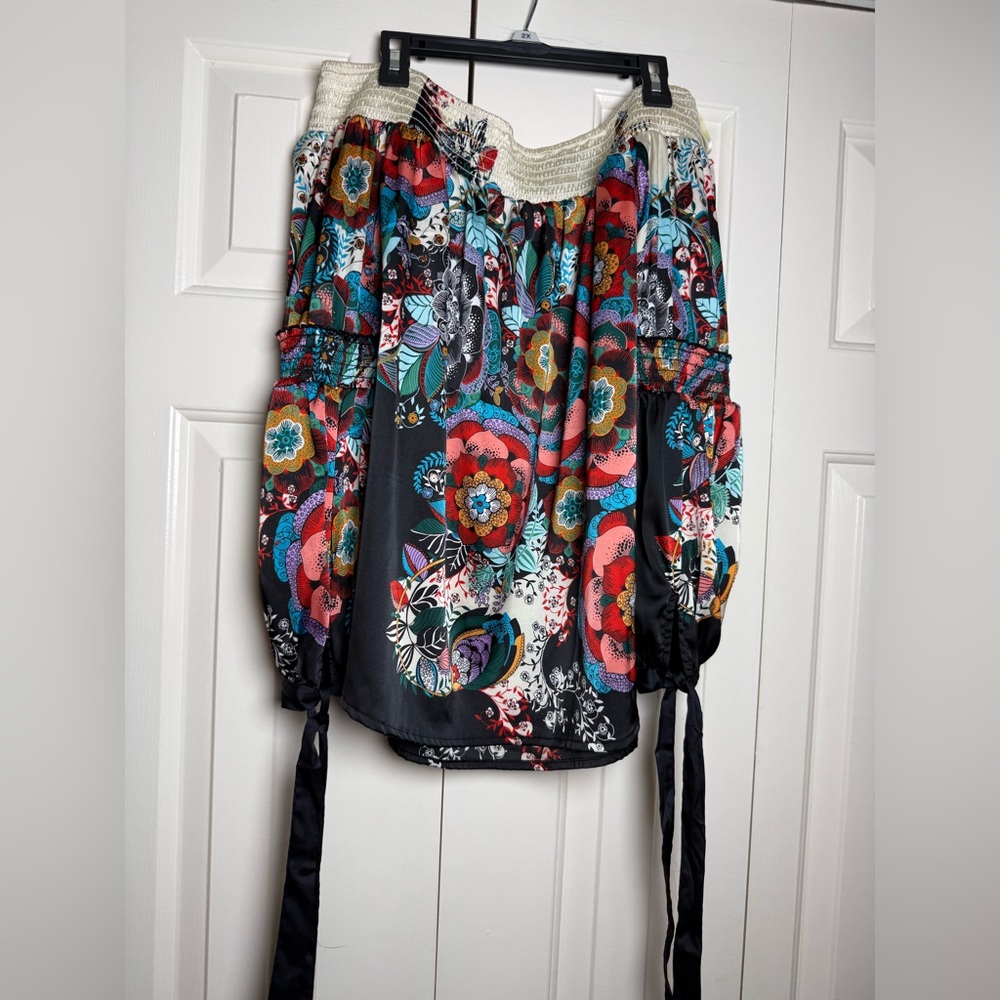 7th Avenue Design Studio New York & Company off-the-shoulder puff sleeve top